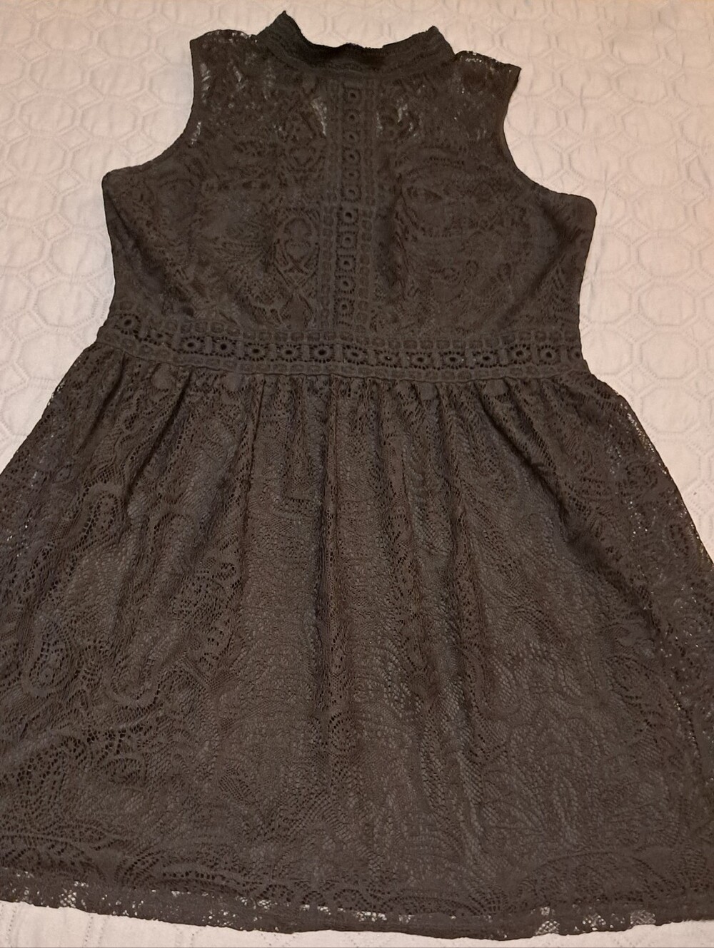 Socialite Sleeveless Black Lace Fit & Flare Dress Sz XL